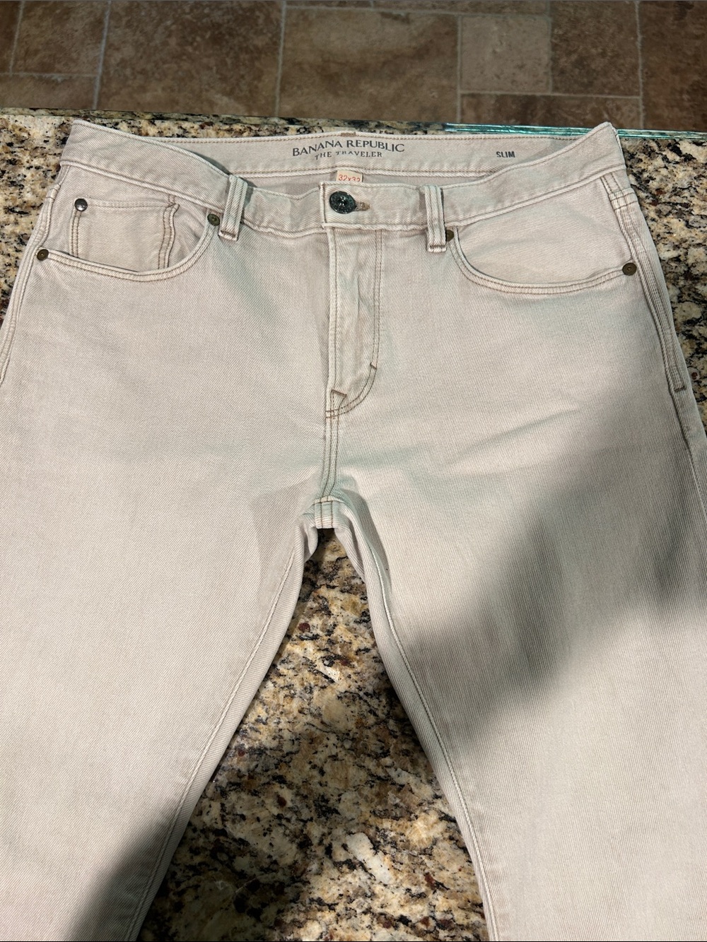 Banana Republic Slim Men's Jeans in Pale Beige